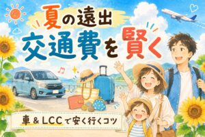 夏の遠出 交通費を賢く 車とLCCで安く行くコツ