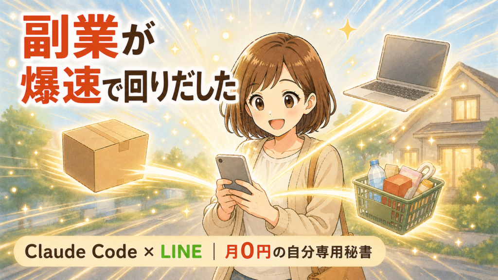 副業が爆速で回りだした｜Claude Code × LINEで作る月0円の自分専用秘書