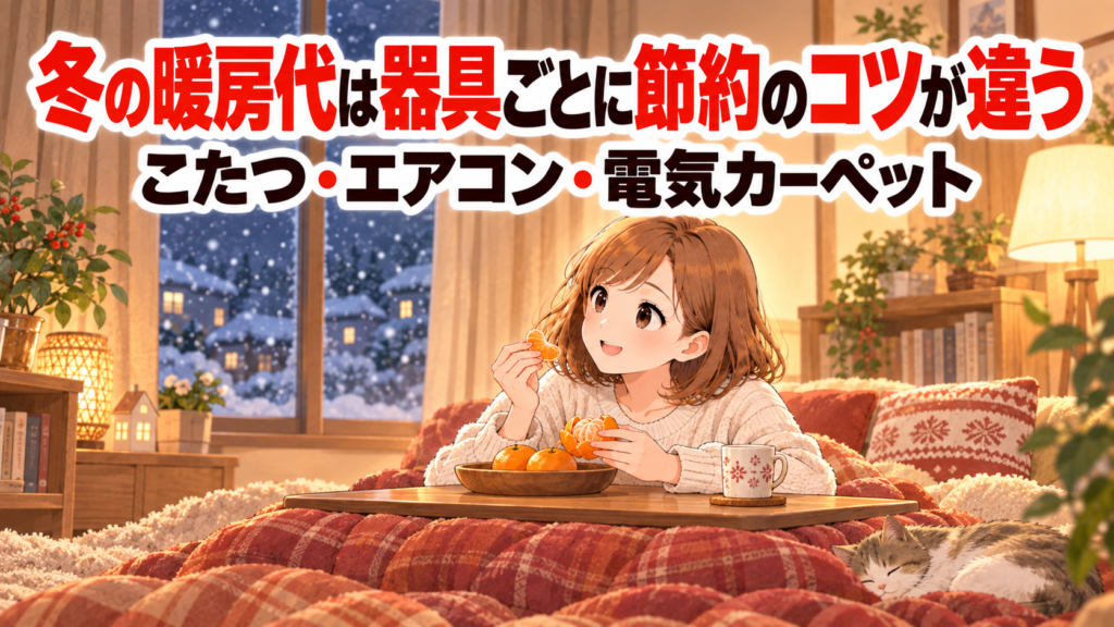 冬の暖房代は器具ごとに節約のコツが違う こたつ・エアコン・電気カーペット