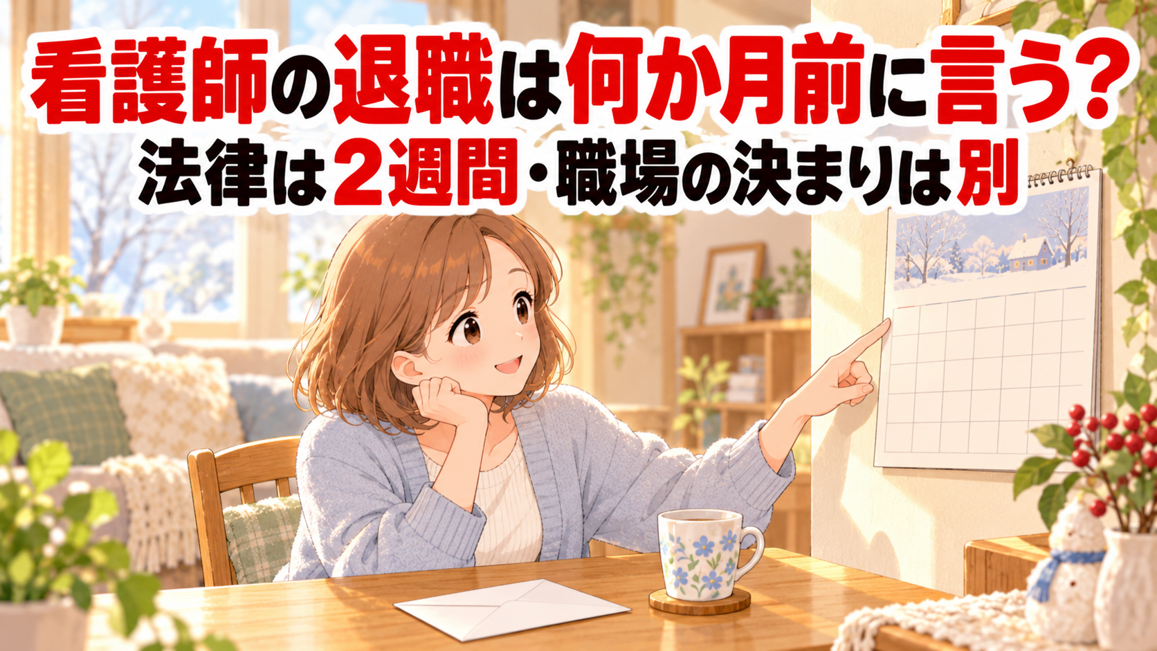 看護師の退職は何か月前に言う? 法律は2週間・職場の決まりは別